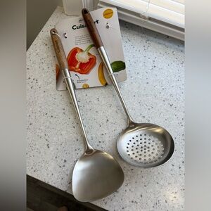 Cuisinart Silver and Brown Kitchen Wok Utensil Set
